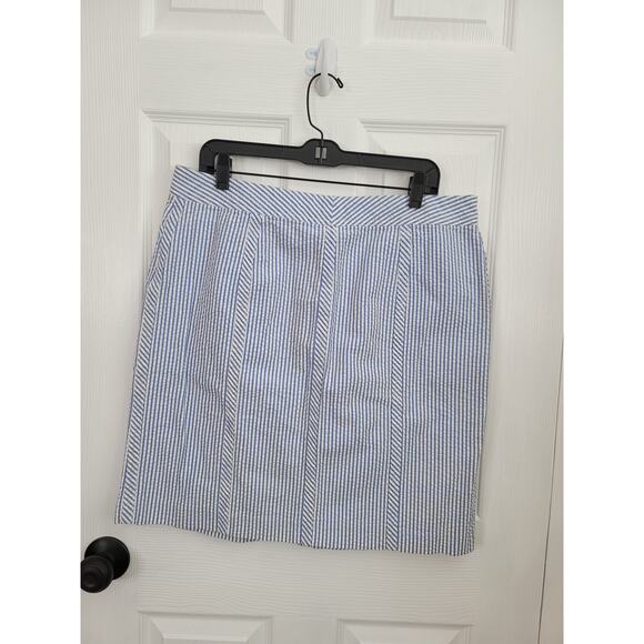 Tommy Hilfiger Button Down Cotton Striped Skirt Size 14 - Picture 4 of 6